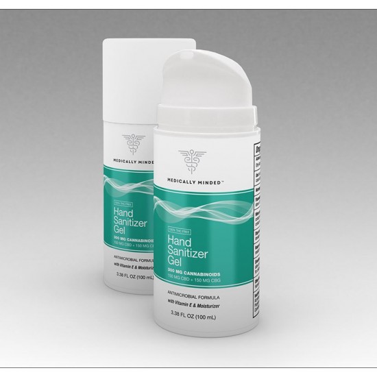 1 Case of CBD Hand Sanitizer Plus CBG | Antibacterial Gel (24 3.38 ounce Bottles)