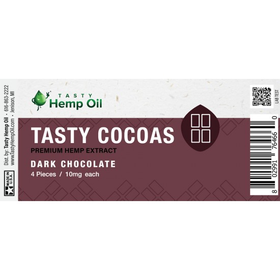Tasty Cocoas (1 box of 4 chocolates) - Dark Chocolate